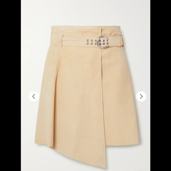 NWT Chloe Runway Suede Asymmetric mini skirt. Size 38 (Medium) - Picture 4 of 15